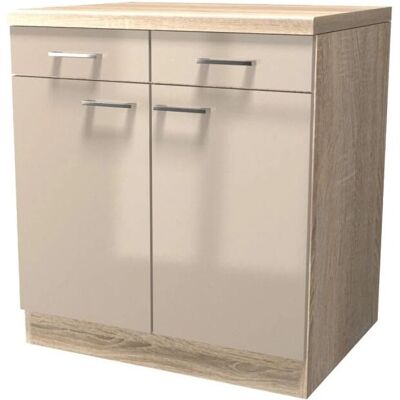 FLEX-WELL Nepal Küchenunterschrank - 80x86x60 cm, 2 St., braun FLEX-WELL Nepal Küchenunterschrank - 80x86x60 cm, 2 St., braun