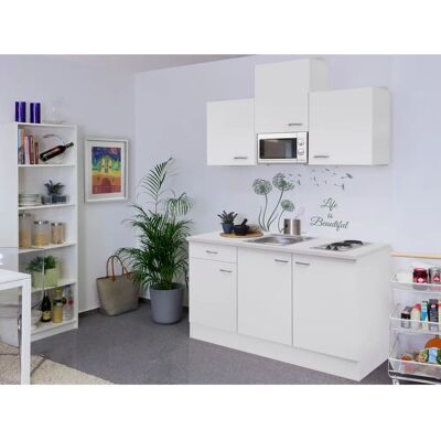 PKM Wito Küchen-Set - Weiß, Arbeitsplatte, Höhenverstellbare Regale - Küchen-Set PKM Wito Küchen-Set - Weiß, Arbeitsplatte, Höhenverstellbare Regale - Küchen-Set