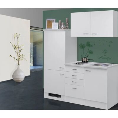 FLEX-WELL Wito Küchen-Set - Weiß, 160cm, mit E-Geräten FLEX-WELL Wito Küchen-Set - Weiß, 160cm, mit E-Geräten