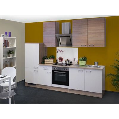 Flex-Well Samoa - Weiß Sonoma Eiche - 270 cm - Kitchenette Flex-Well Samoa - Weiß Sonoma Eiche - 270 cm - Kitchenette