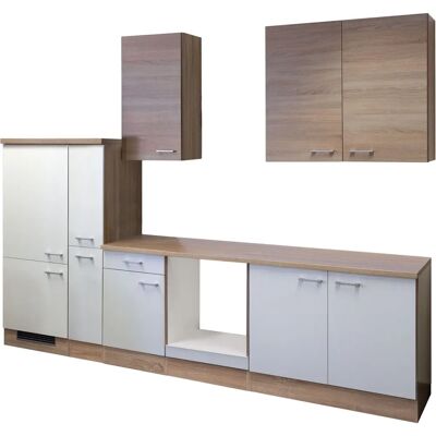 FLEX-WELL L-300-2503-024-SAMOA Küchenmodul - Küchenmodul mit Sonoma Eiche und Weiß FLEX-WELL L-300-2503-024-SAMOA Küchenmodul - Küchenmodul mit Sonoma Eiche und Weiß