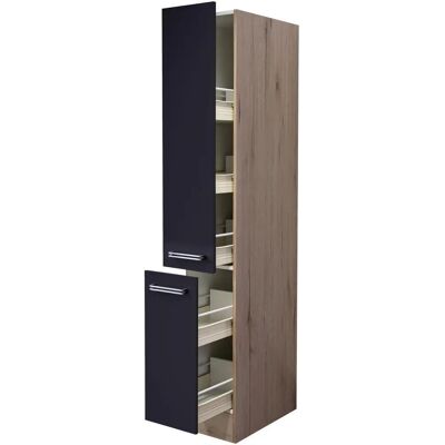 Flex-Well Antigua Apothekerschrank - 5 Ablagen, Melamin, Anthrazit Flex-Well Antigua Apothekerschrank - 5 Ablagen, Melamin, Anthrazit