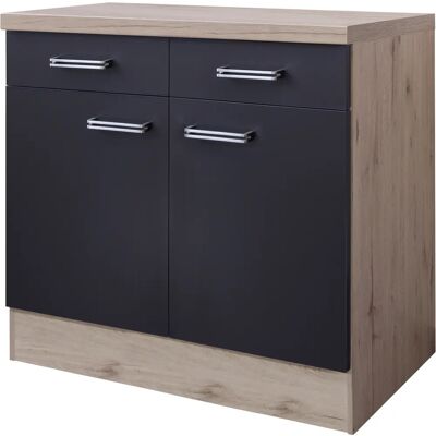 Flex-Well Antigua Unterschrank - 80x86x57cm, 2 Türen, Grau Flex-Well Antigua Unterschrank - 80x86x57cm, 2 Türen, Grau