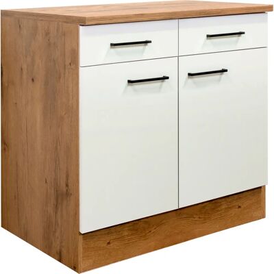 FLEX-WELL Vintea Küchenunterschrank - 80x85x60cm Beige FLEX-WELL Vintea Küchenunterschrank - 80x85x60cm Beige