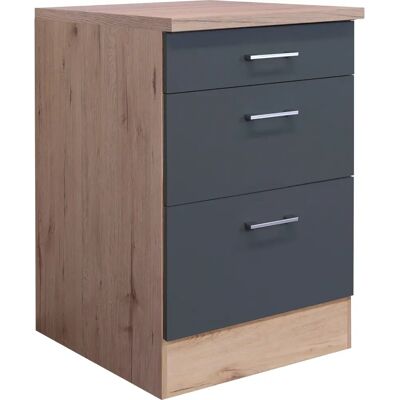 FLEX-WELL Morena Küchenunterschrank - Grau, 60x85x60cm FLEX-WELL Morena Küchenunterschrank - Grau, 60x85x60cm