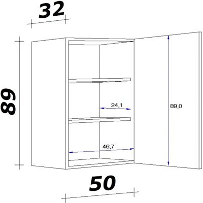 FLEX-WELL Morena Wandhängeschrank - Seidenmatt Finish - 50cm FLEX-WELL Morena Wandhängeschrank - Seidenmatt Finish - 50cm