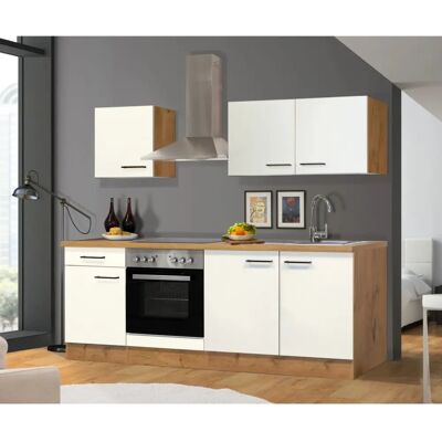 H-Tech HINTA WH1100 Magnolia Eichen Küche - Küchen Set H-Tech HINTA WH1100 Magnolia Eichen Küche - Küchen Set
