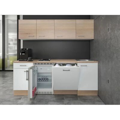 FLEX-WELL Samoa Küchenzeile - 210cm, Weiß, Mit Geschirrspüler FLEX-WELL Samoa Küchenzeile - 210cm, Weiß, Mit Geschirrspüler