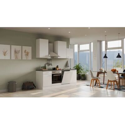 FLEX-WELL Lucca Küche - Komplettset - Weiß & Caledonia - 220x234x60cm FLEX-WELL Lucca Küche - Komplettset - Weiß & Caledonia - 220x234x60cm