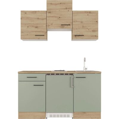 FLEX-WELL Cara Küchenzeile - Grün - Komplettküche mit Geräten FLEX-WELL Cara Küchenzeile - Grün - Komplettküche mit Geräten