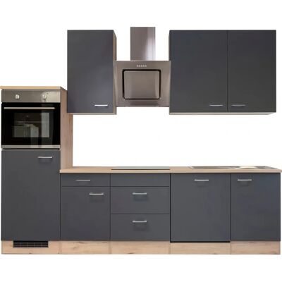 FLEX-WELL Moreana Küche - Komplett 280cm, Grau FLEX-WELL Moreana Küche - Komplett 280cm, Grau