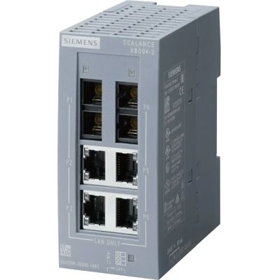 Siemens - 6GK5004-2BD00-1AB2 - XB004-2 - 10/100 MBit/s - Un unmanaged Industrial Ethernet Switch Siemens - 6GK5004-2BD00-1AB2 - XB004-2 - 10/100 MBit/s - Un unmanaged Industrial Ethernet Switch