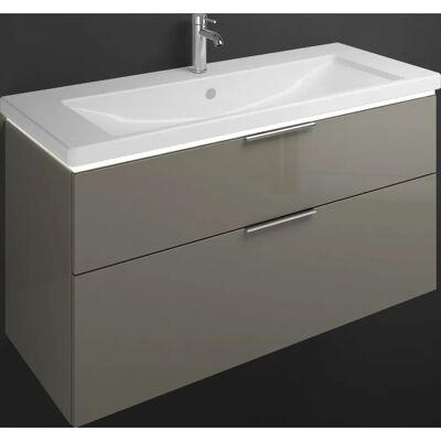 Lavabo de cerámica Burgbad Eqio - 1230mm de ancho, Gris Alto Brillo - Lavabo Lavabo de cerámica Burgbad Eqio - 1230mm de ancho, Gris Alto Brillo - Lavabo