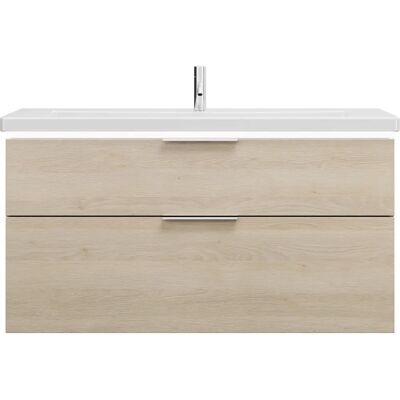 Lavabo in ceramica Burgbad Eqio - 1230mm, Bianco, Decorazione Roble Lavabo in ceramica Burgbad Eqio - 1230mm, Bianco, Decorazione Roble