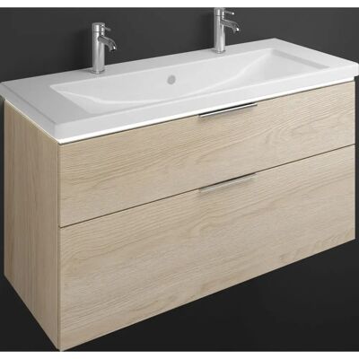 Lavabo doble de cerámica Burgbad Eqio - Ancho 1230mm Lavabo doble de cerámica Burgbad Eqio - Ancho 1230mm