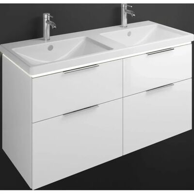 Burgbad Eqio Lavabo doble cerámica - LED, 1230mm Burgbad Eqio Lavabo doble cerámica - LED, 1230mm
