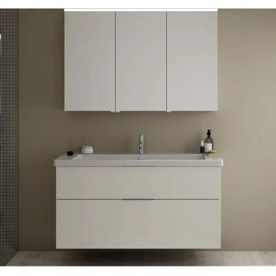 Set Burgbad Eqio - Armadio con Specchio, Lavabo in Ceramica, 1230mm Set Burgbad Eqio - Armadio con Specchio, Lavabo in Ceramica, 1230mm