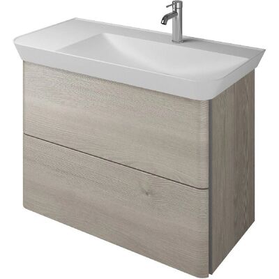 burgbad Iveo 100cm Waschbecken-Kombination - Mineralguss - Rechts burgbad Iveo 100cm Waschbecken-Kombination - Mineralguss - Rechts