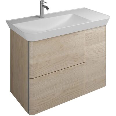 burgbad Iveo Waschtisch-Kombination mit Mineralguss 100cm links burgbad Iveo Waschtisch-Kombination mit Mineralguss 100cm links