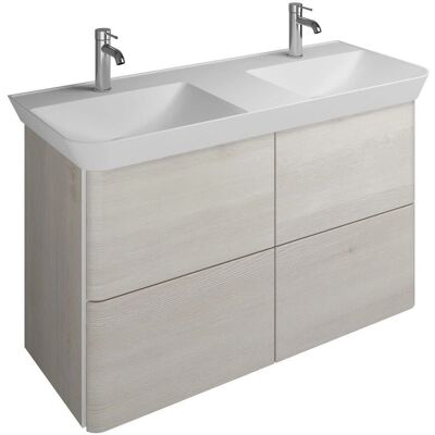 burgbad Iveo Waschbecken - Mineral, Weiß, 120cm, Waschtisch-Kombination burgbad Iveo Waschbecken - Mineral, Weiß, 120cm, Waschtisch-Kombination