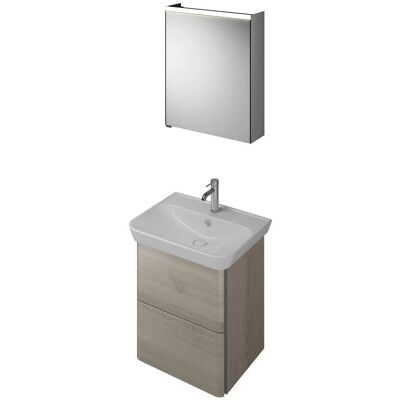 burgbad Iveo Möbel 65cm inkl. Keramik-Waschtisch - Möbel burgbad Iveo Möbel 65cm inkl. Keramik-Waschtisch - Möbel