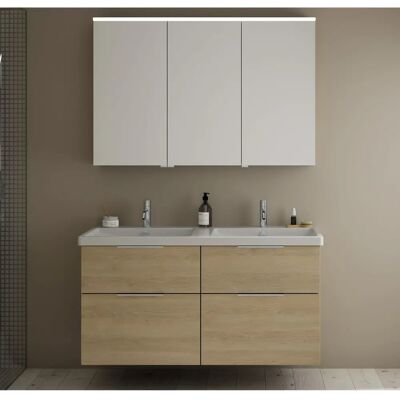 Set Burgbad Eqio - Armadio con Specchio, Doppio Lavabo, Mobile Sottolavabo - Bagno Set Burgbad Eqio - Armadio con Specchio, Doppio Lavabo, Mobile Sottolavabo - Bagno