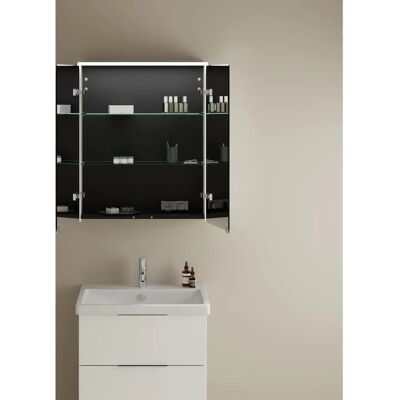 Burgbad GmbH Burgbad Eqio Armadio con Specchio - 2 Ante, Illuminazione LED, Bianco Lucido - Armadietto da Bagno Burgbad GmbH Burgbad Eqio Armadio con Specchio - 2 Ante, Illuminazione LED, Bianco Lucido - Armadietto da Bagno