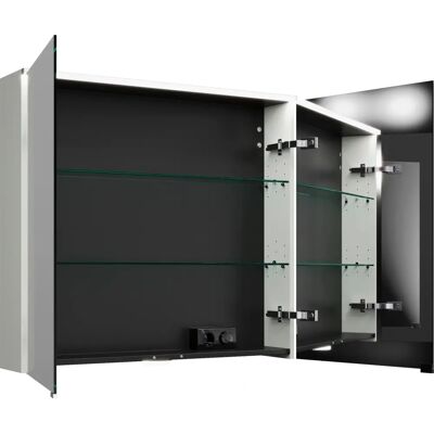 Armadio con Specchio Burgbad Eqio Bianco Lucido con Illuminazione LED Orizzontale Armadio con Specchio Burgbad Eqio Bianco Lucido con Illuminazione LED Orizzontale