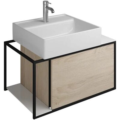 burgbad Junit Waschbecken - Keramik, Rechts, 76,5cm - Waschtisch burgbad Junit Waschbecken - Keramik, Rechts, 76,5cm - Waschtisch