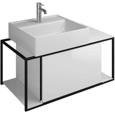 burgbad Junit Waschbecken-Kombination mit Keramik Links 90cm - Waschbecken burgbad Junit Waschbecken-Kombination mit Keramik Links 90cm - Waschbecken