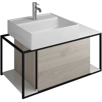 burgbad Junit Waschtisch Links - 90cm Keramik-Waschtisch burgbad Junit Waschtisch Links - 90cm Keramik-Waschtisch
