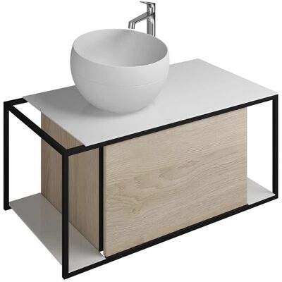 burgbad Junit Waschtisch mit Mineralguss 90cm - Waschbecken burgbad Junit Waschtisch mit Mineralguss 90cm - Waschbecken