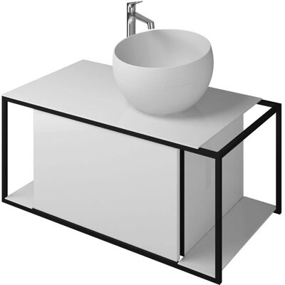 burgbad Junit Waschbecken mit Mineralguss 90cm - Waschbecken burgbad Junit Waschbecken mit Mineralguss 90cm - Waschbecken