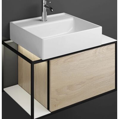 burgbad Junit Waschbecken - Keramik, LED, Links - Waschtischkombination burgbad Junit Waschbecken - Keramik, LED, Links - Waschtischkombination