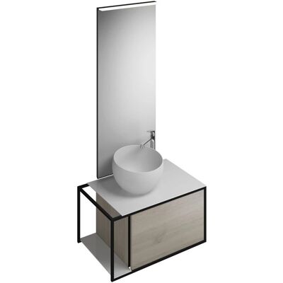 burgbad Junit Möbelset - 76,5cm, Mineralguss-Waschtisch, Links burgbad Junit Möbelset - 76,5cm, Mineralguss-Waschtisch, Links