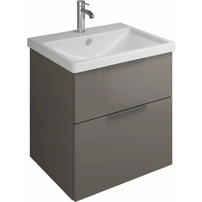 Burgbad Eqio Keramik-Waschtisch - 63cm - Grau Hochglanz - Waschbecken Burgbad Eqio Keramik-Waschtisch - 63cm - Grau Hochglanz - Waschbecken
