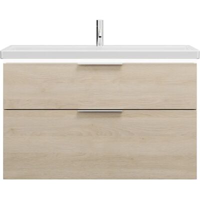 burgbad Eqio Lavabo in ceramica con armadio e LED burgbad Eqio Lavabo in ceramica con armadio e LED