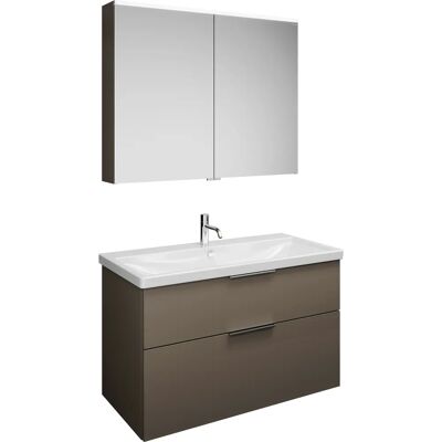 BURGBAD SFAN103 - Badezimmer-Set mit Spiegel, Keramik-Waschtisch BURGBAD SFAN103 - Badezimmer-Set mit Spiegel, Keramik-Waschtisch