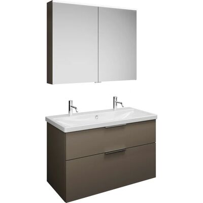 burgbad Eqio Set - Doppelkeramik-Waschtisch & Spiegelschrank burgbad Eqio Set - Doppelkeramik-Waschtisch & Spiegelschrank