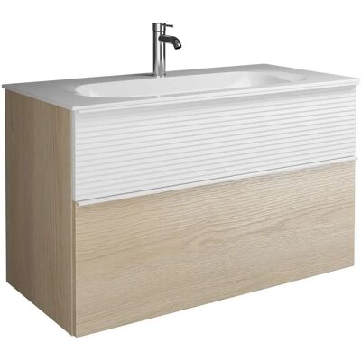 burgbad Fiumo Mineralguss-Waschtisch - G0223 - 102 cm - Weiß brillant - Waschbecken mit Unterschrank burgbad Fiumo Mineralguss-Waschtisch - G0223 - 102 cm - Weiß brillant - Waschbecken mit Unterschrank