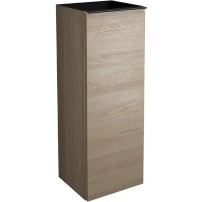 burgbad Fiumo Halfhoog Kast 35 x 32 x 96 cm, 1 Deur, Scharnier Rechts, met Greep G0200, zwarte Legbox burgbad Fiumo Halfhoog Kast 35 x 32 x 96 cm, 1 Deur, Scharnier Rechts, met Greep G0200, zwarte Legbox
