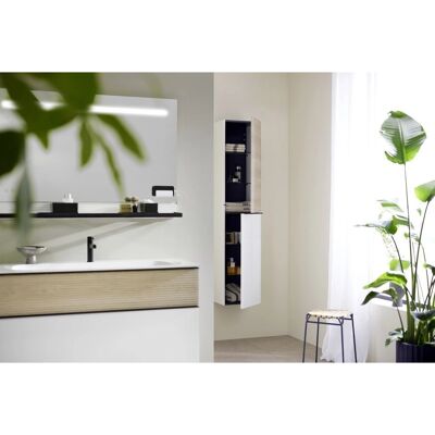burgbad Fiumo Hochschrank - Plissé Struktur - 2 Türen - 35x32x160 cm burgbad Fiumo Hochschrank - Plissé Struktur - 2 Türen - 35x32x160 cm