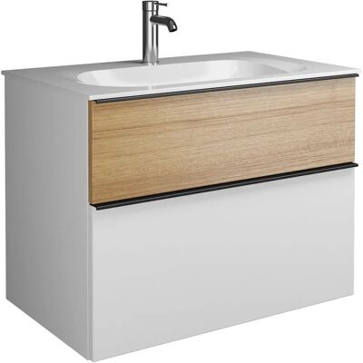 Burgbad Fiumo Mineralguss Waschbecken - 82 cm mit Unterschrank & Griff Burgbad Fiumo Mineralguss Waschbecken - 82 cm mit Unterschrank & Griff
