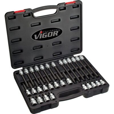 Vigor V1919 Socket Set - Hexagon, 1/2" Drive Vigor V1919 Socket Set - Hexagon, 1/2" Drive