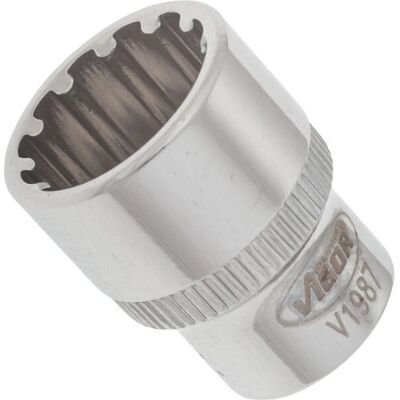 Vigor V1987 Conjunto de Soquetes - 12 Pontos, 14mm, 25mm - Conjunto de Soquetes Vigor V1987 Conjunto de Soquetes - 12 Pontos, 14mm, 25mm - Conjunto de Soquetes