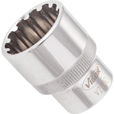 Conjunto de soquetes Vigor V2000 - 22mm, 1/2" de acionamento, manual Conjunto de soquetes Vigor V2000 - 22mm, 1/2" de acionamento, manual