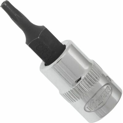 Vigor V2136 Conjunto de soquetes - TORX T10H resistente a manipulações, 1/4 polegada Vigor V2136 Conjunto de soquetes - TORX T10H resistente a manipulações, 1/4 polegada