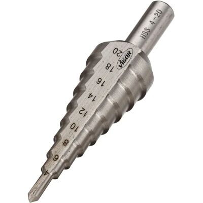 Vigor V2395 Stufenbohrer - 4-20mm - 75mm - Zylindrischer Schaft Vigor V2395 Stufenbohrer - 4-20mm - 75mm - Zylindrischer Schaft