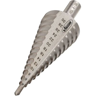 Vigor V2396 HSS-Stufenbohrer - 4-30mm, 100mm Länge Vigor V2396 HSS-Stufenbohrer - 4-30mm, 100mm Länge