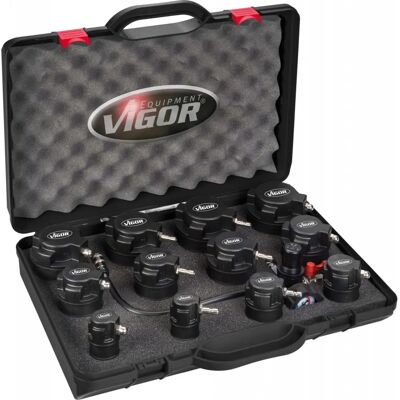 Vigor V4304 Conjunto de Extrator para Sistema Turbo - 13 Ferramentas Vigor V4304 Conjunto de Extrator para Sistema Turbo - 13 Ferramentas